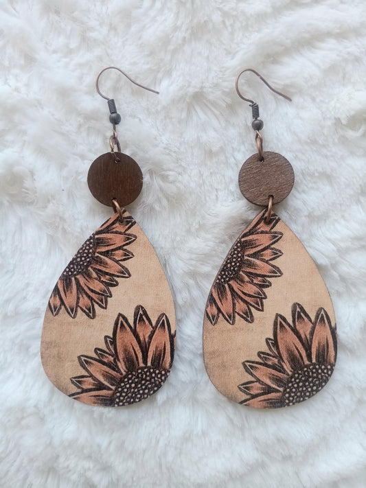 Beautiful Bohemian Sunflower Earrings