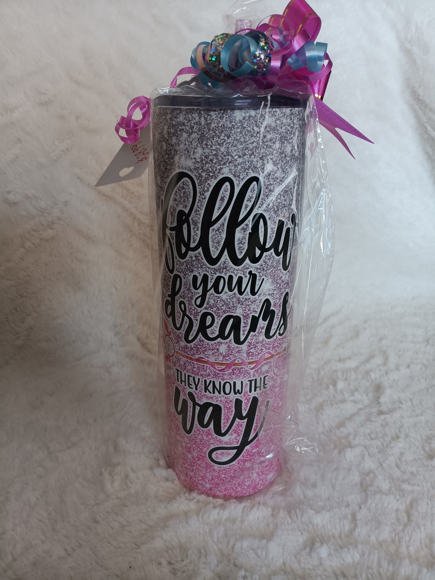 Glitter Dreamcatcher Follow Your Dreams 20 oz skinny Tumbler