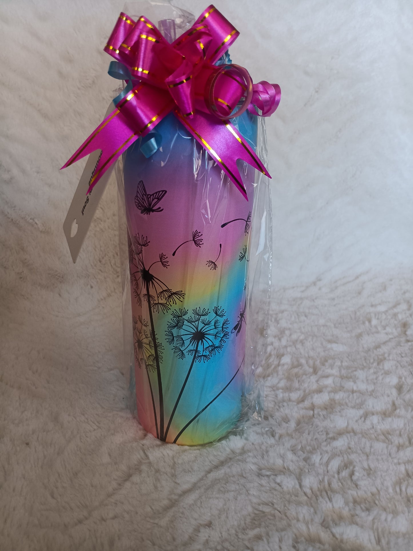 Colorful Just Breathe Dandelion 20 oz Tumbler