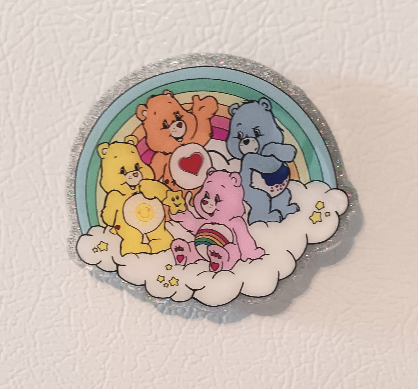 Adorable CareBears Magnet approximately 3 inches Acrylic handmade