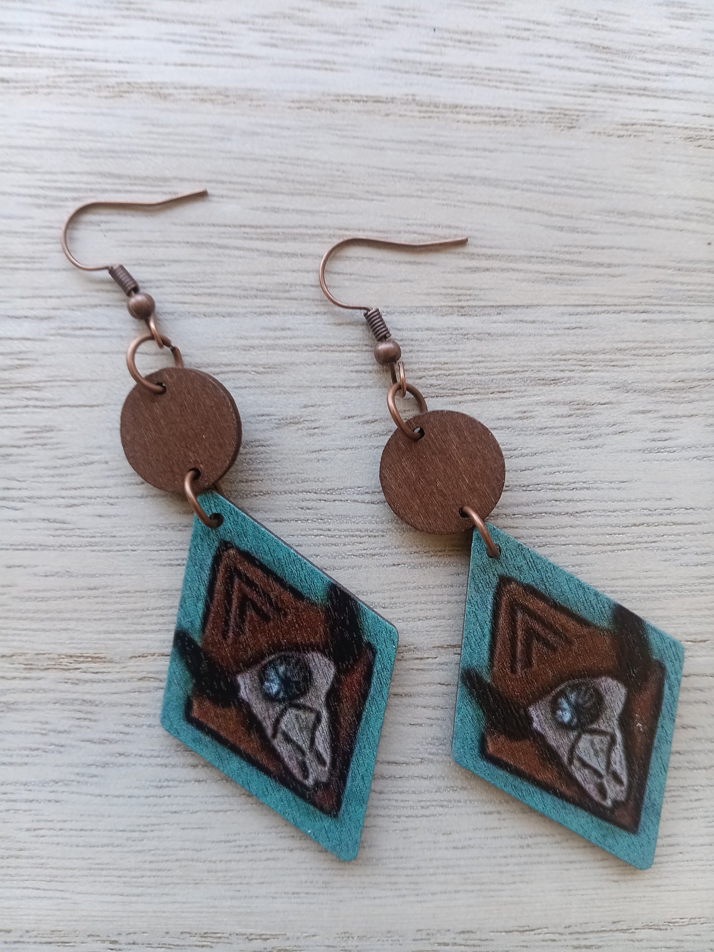 Rustic Southern Bull Head Earrings